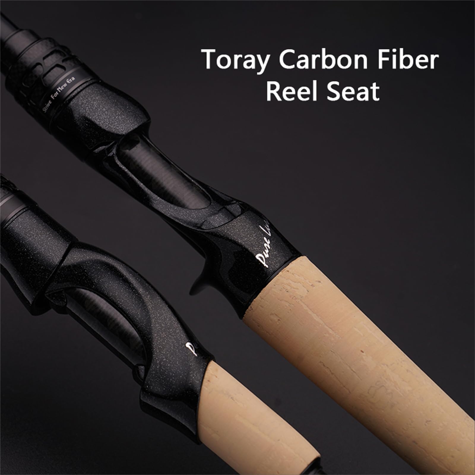 PURELURE Sharpen 7ft Medium Heavy Baitcaster Rod 4 Pcs, Travel